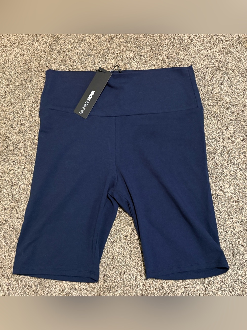Fashion Nova High-Rise Navy Bike Shorts size Small NWT